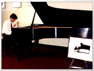 Photo of Tony Pacini performing on Vladimir Horowitz's Steinway Piano