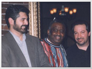 Photo of Tony Pacini with Bernard Purdie and Phil Baker